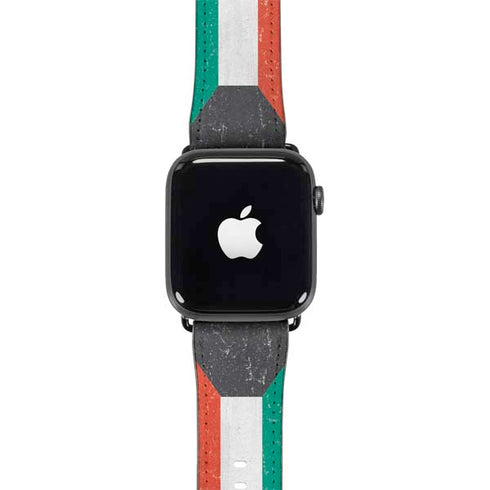 Kuwait Flag Distressed Apple Watch Band 38-40mm